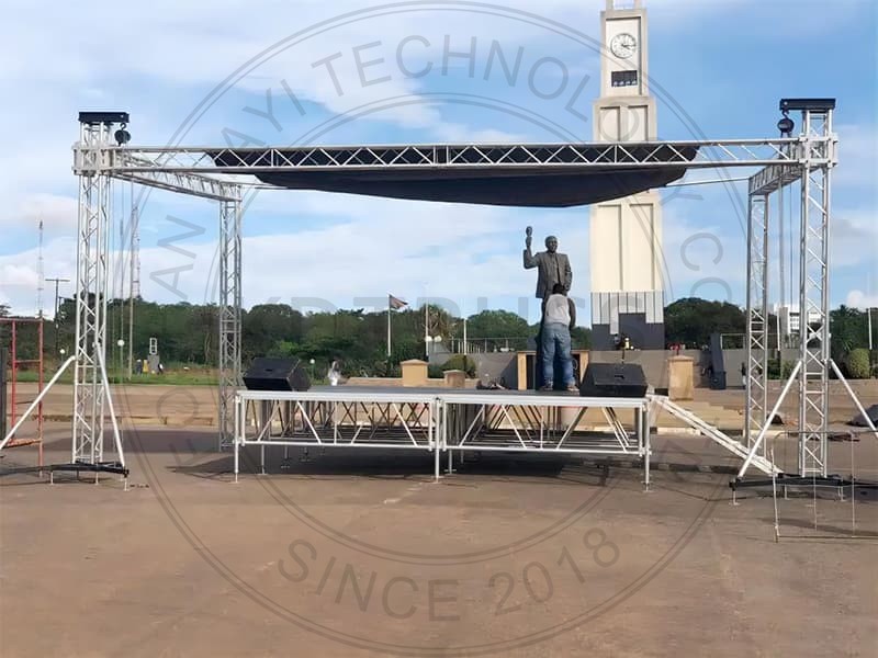 How to set up 8*8*5m square spigot stage lighting truss?