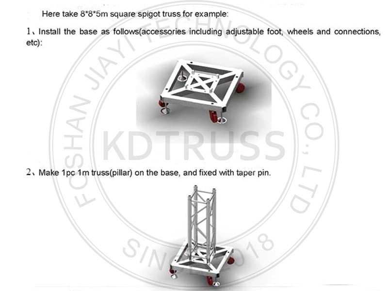 square spigot stage lighting truss