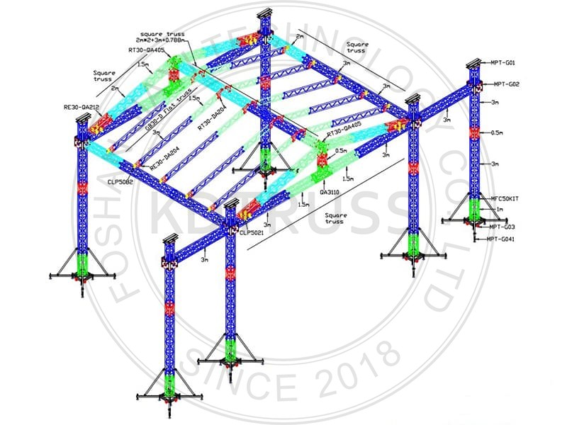 Aluminum Concert Roof Truss