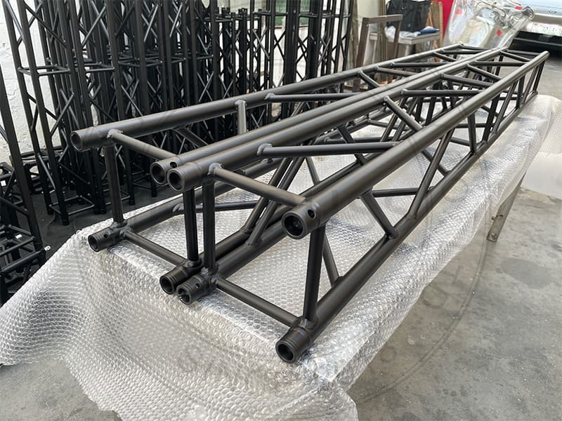 Black color booth truss