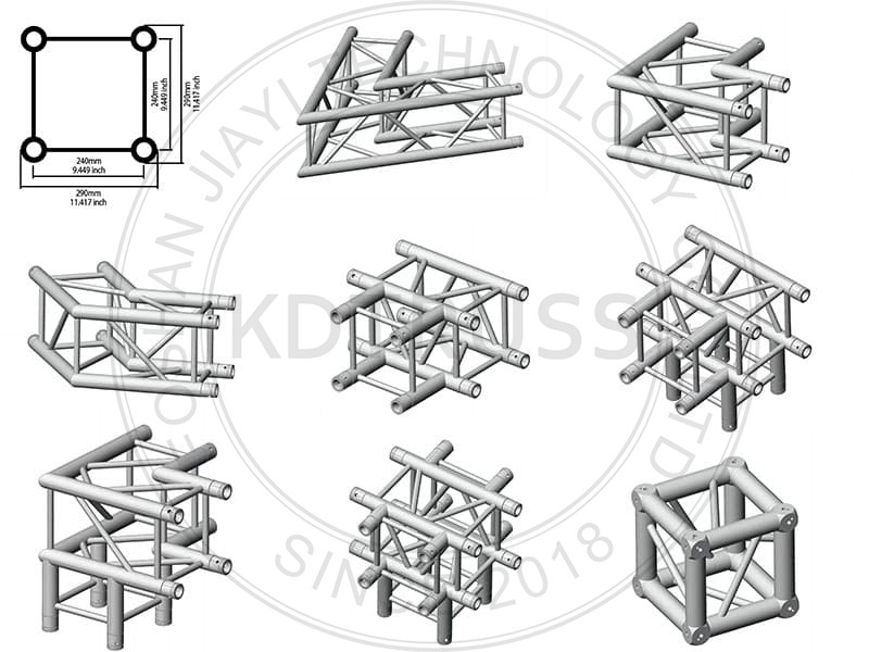 2 Way Square Truss Corner