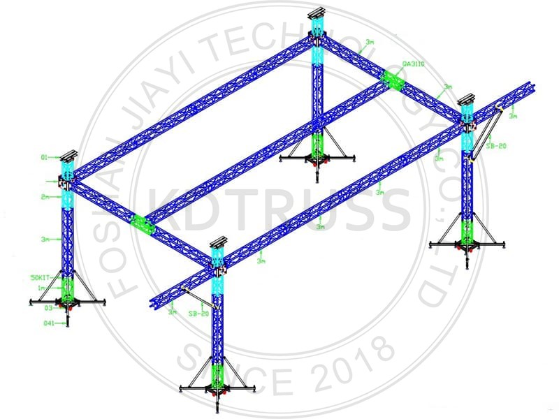 stage spigot truss