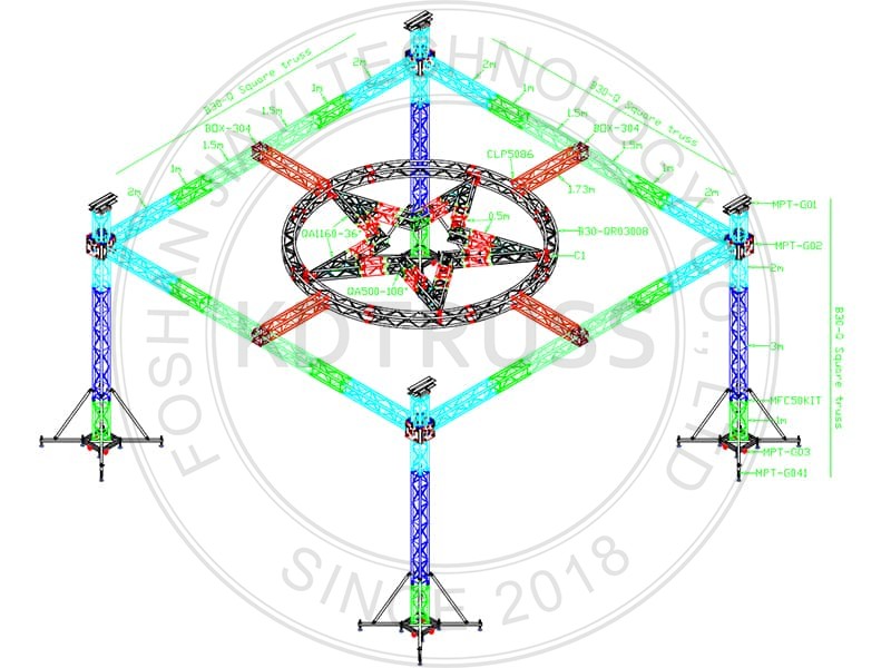 aluminum spigot truss